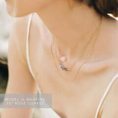 Single Color Raw Crystal Necklace - Taj Mahal Gems