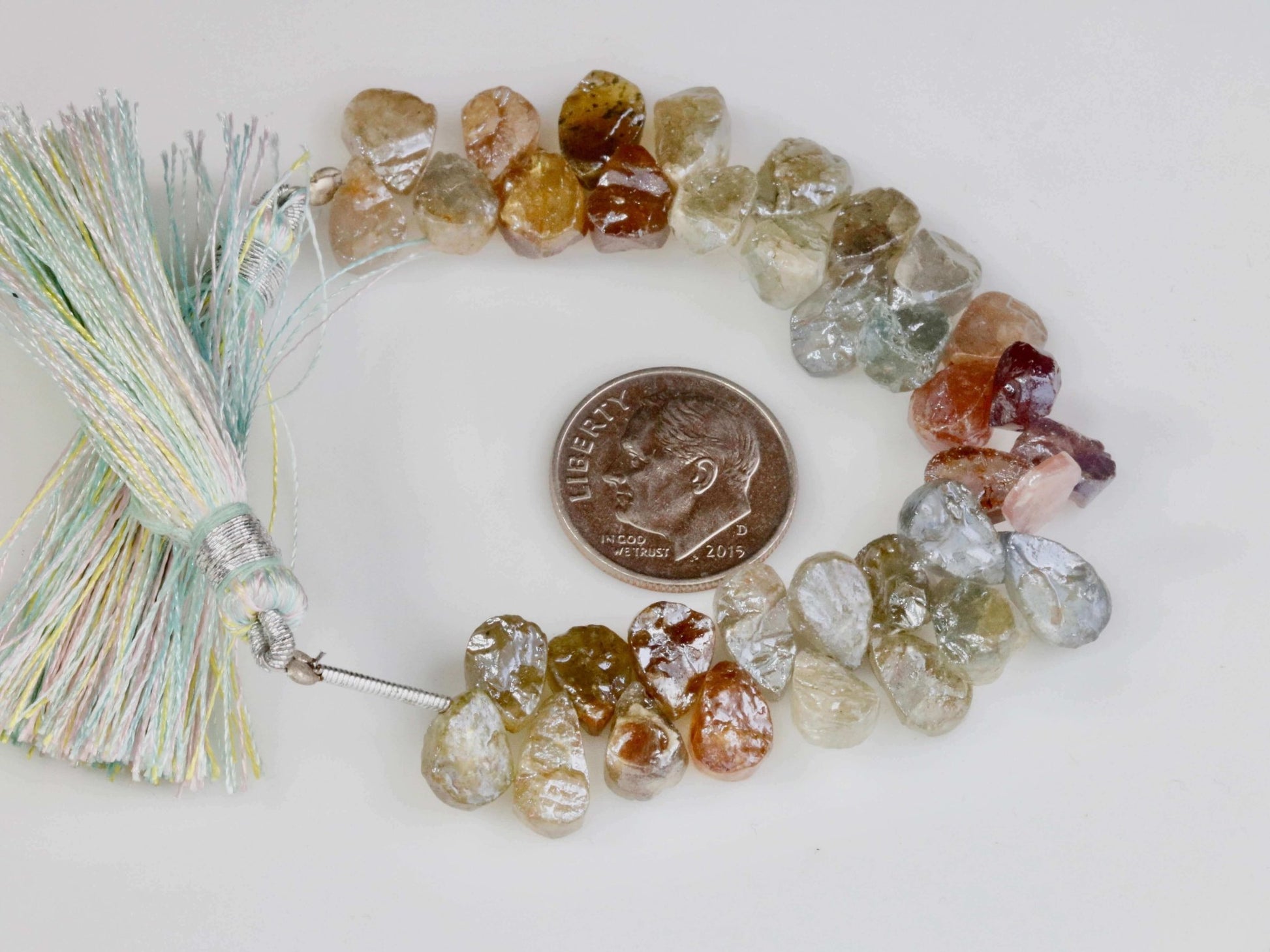 Umba Multi Color Sapphire Beads Strand - Taj Mahal Gems