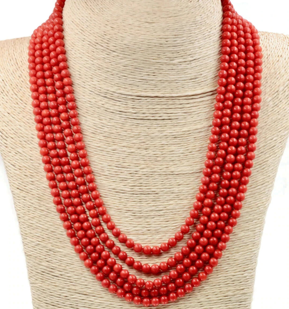 Coral Beaded Necklace