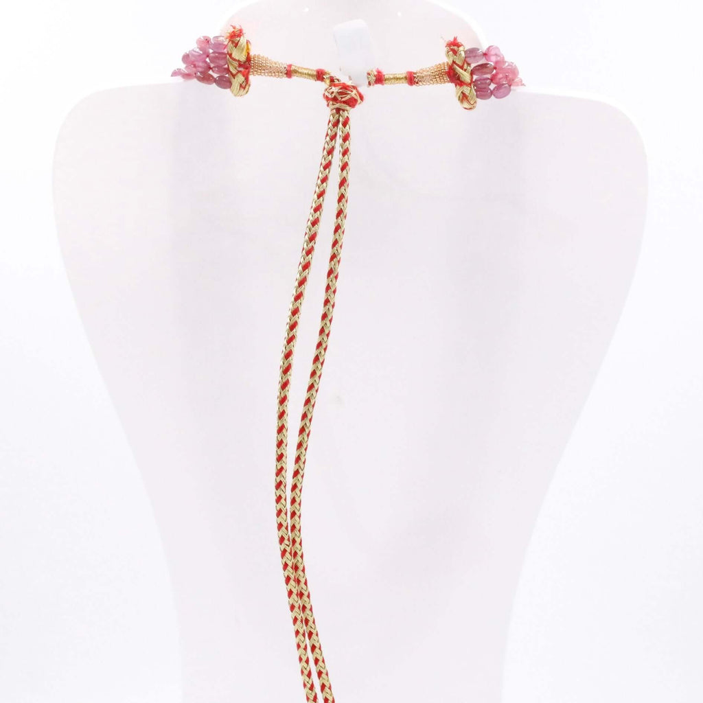 Beautiful Multi-Color Ruby and Pearl Necklace