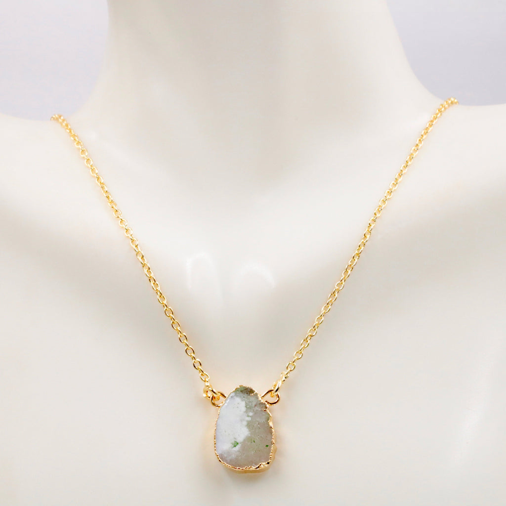 Gold Chain green pendant