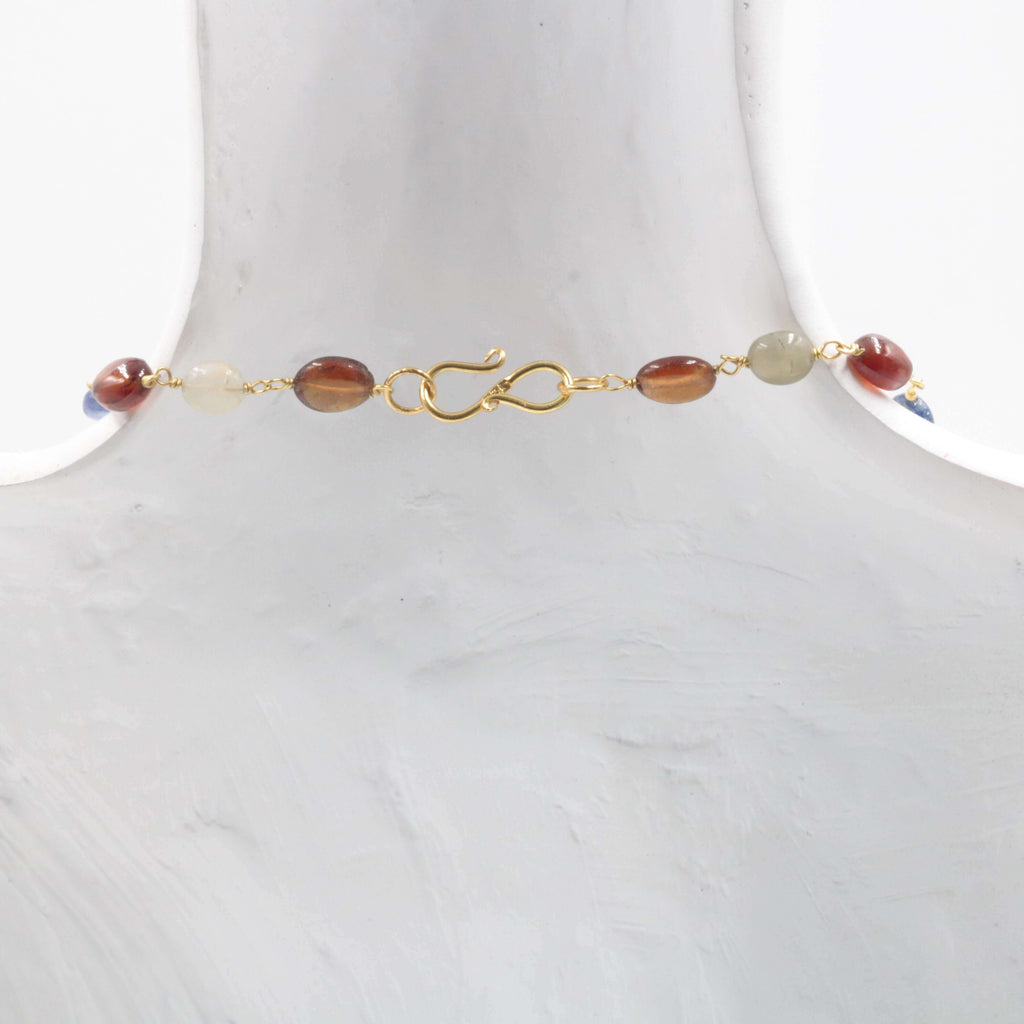  Natural Navratna 9 Gems Necklace - Ruby, Sapphire, Ruby & Pearls Jewelry