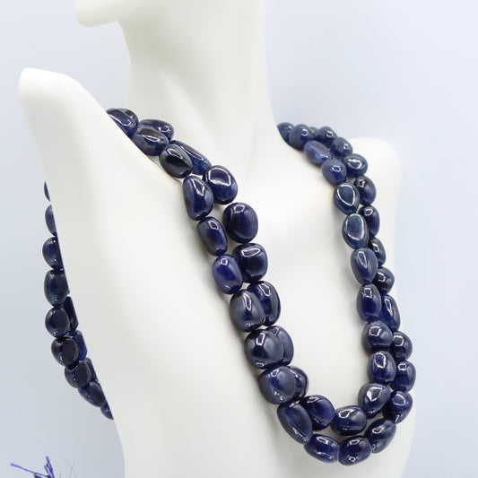Blue Sapphire 2 Strand Necklace