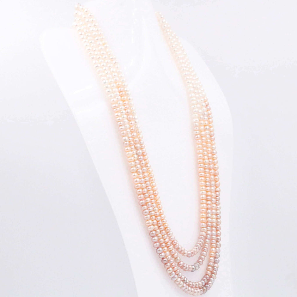 Multicolor Freshwater Pearl Necklace with Sarafa Design