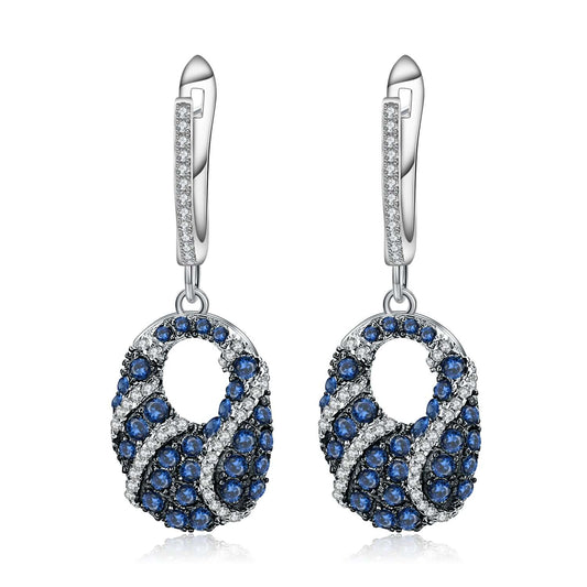 Sapphire Sterling Silver Earrings