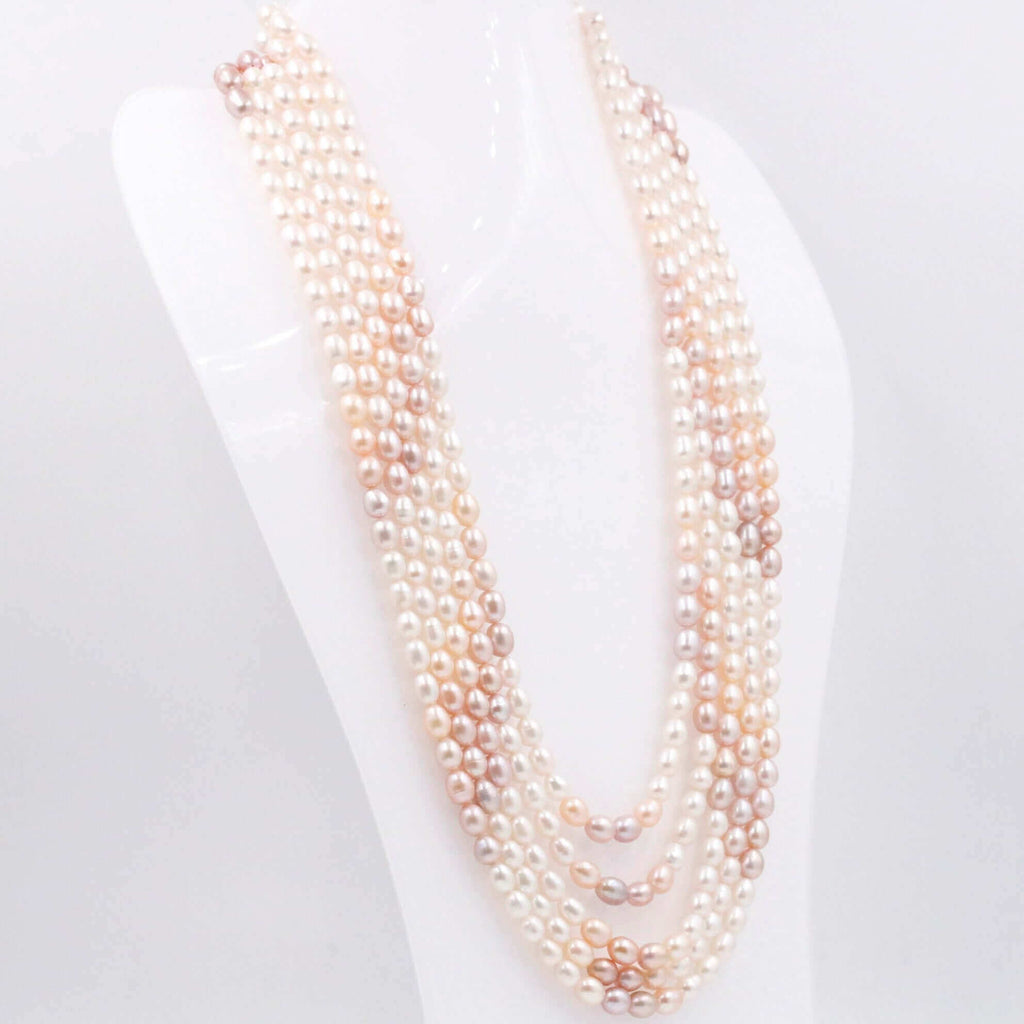 Fresh Water Pearl Necklace with Indian Style Sarafa