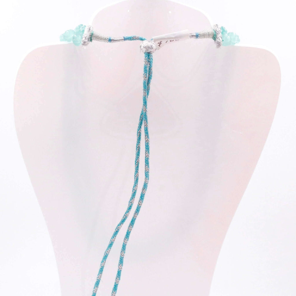 Light Blue Quartz Necklace with Indian Style