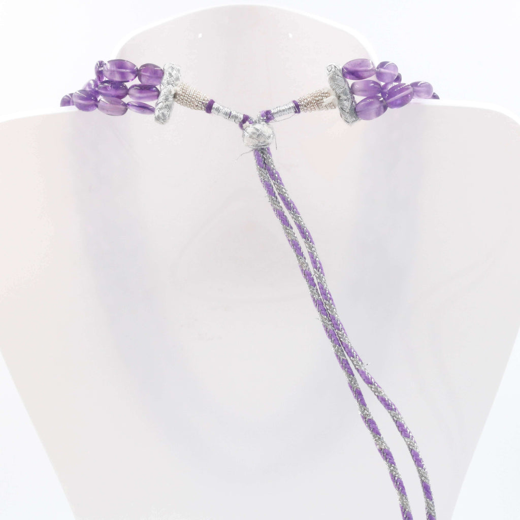 Indian Sarafa Purple Amethyst Long & Layered Necklace Collection