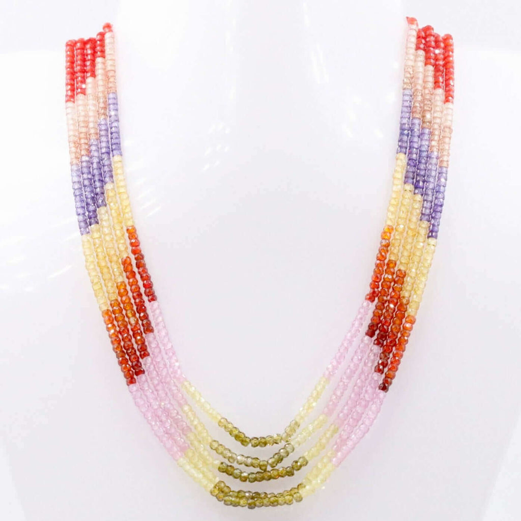 Multi Color Cubic Zirconia Necklace for Wedding