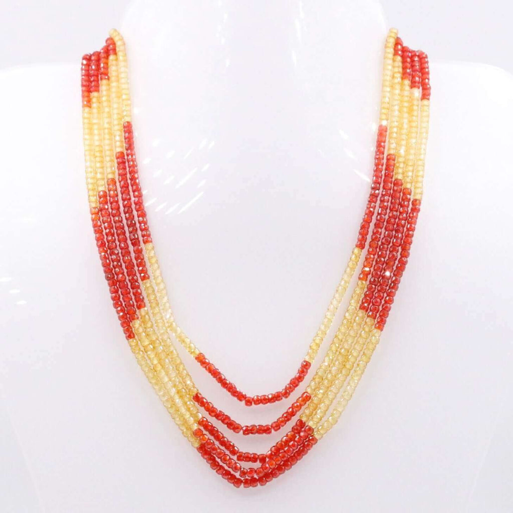 Multi Color Cubic Zircon Necklace for Indian Traditional Dress