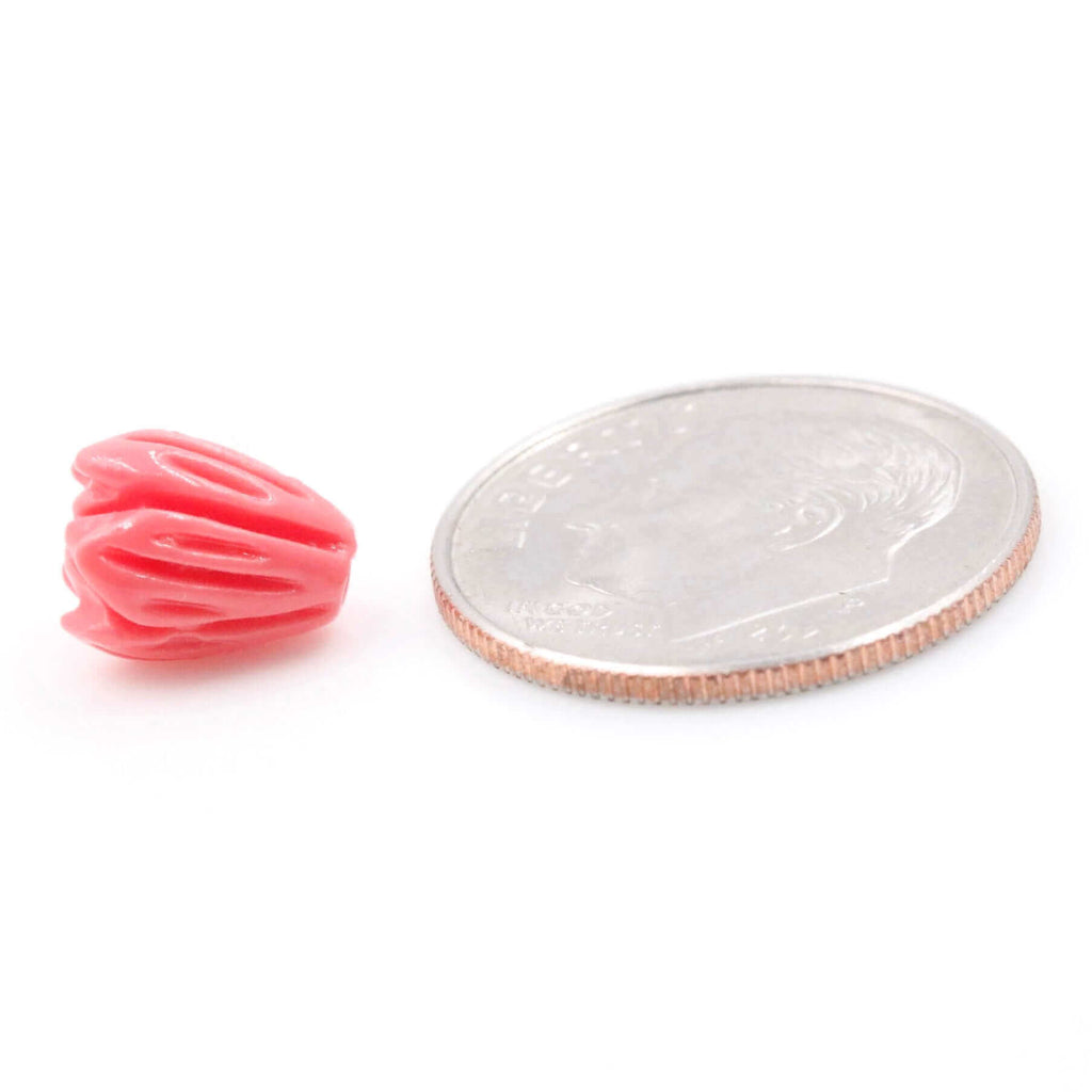 Tulip Beads in Composite Coral and Resin for DIY Jewelry Making