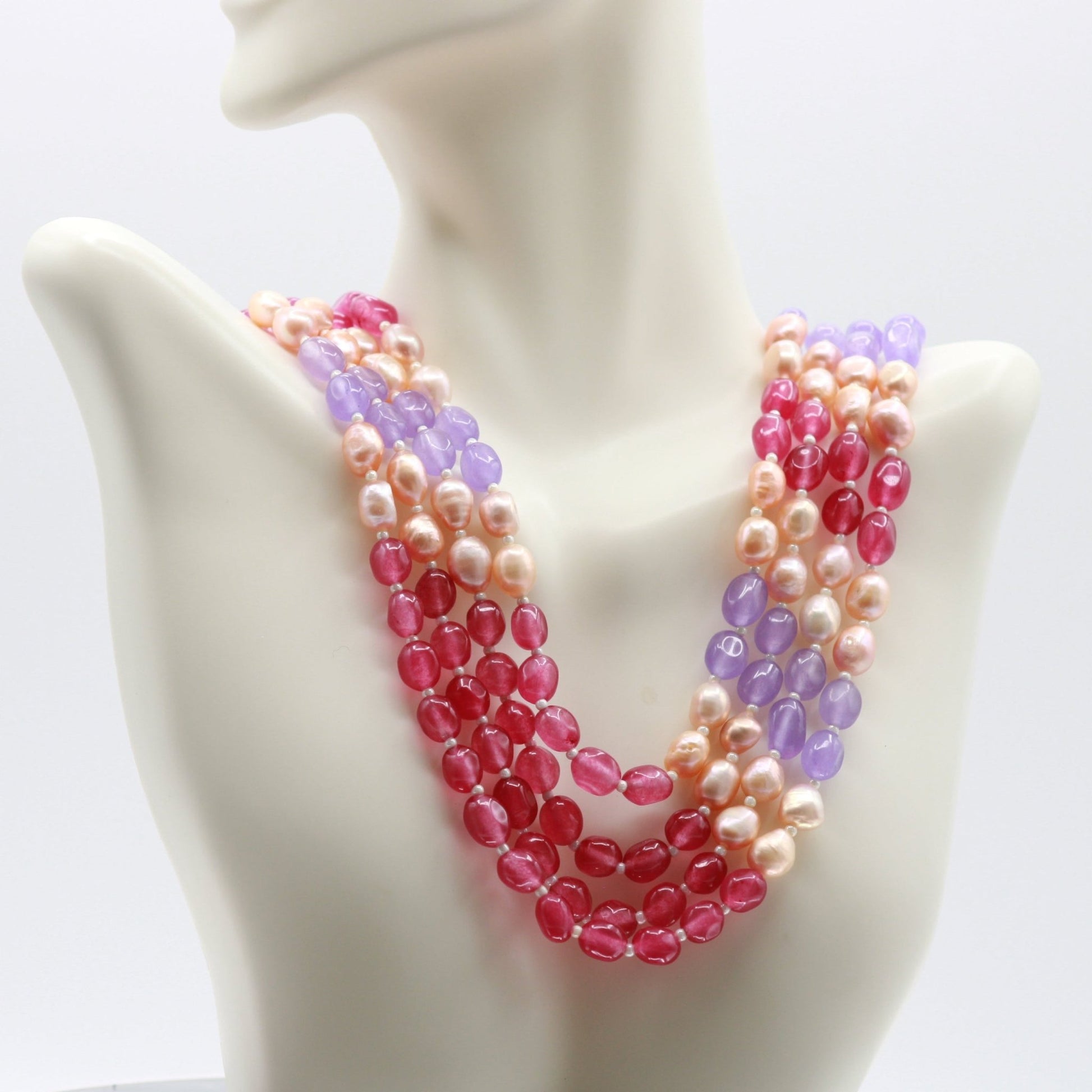 Multi Color Jade Necklace - Taj Mahal Gems
