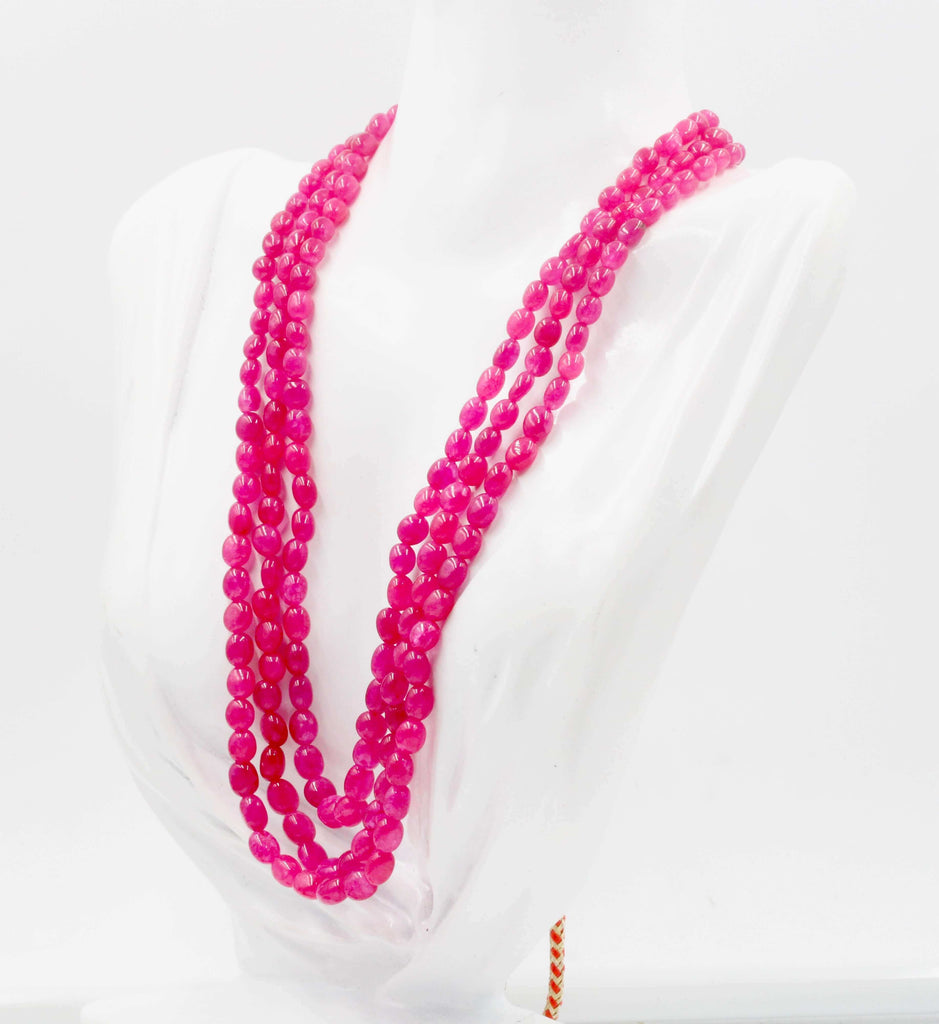 Organic Pink Quartz Jewelry: Layered Necklace