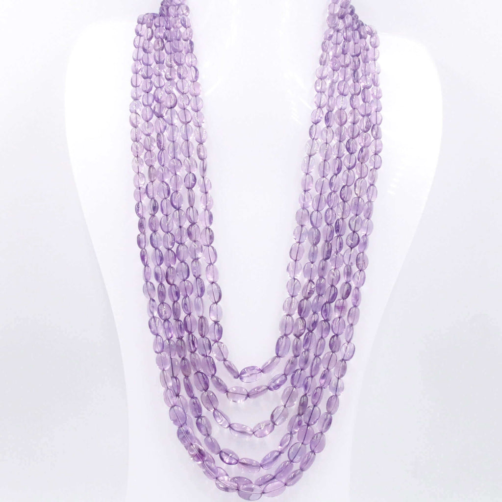 Long Layered Amethyst Necklace