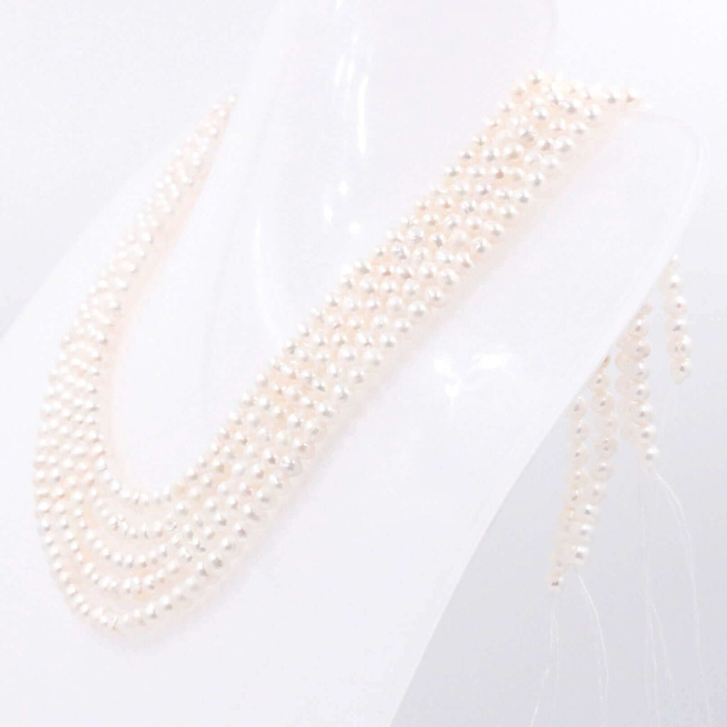 Unfinished Beaded Fresh Water Pearl Strand for Crafts