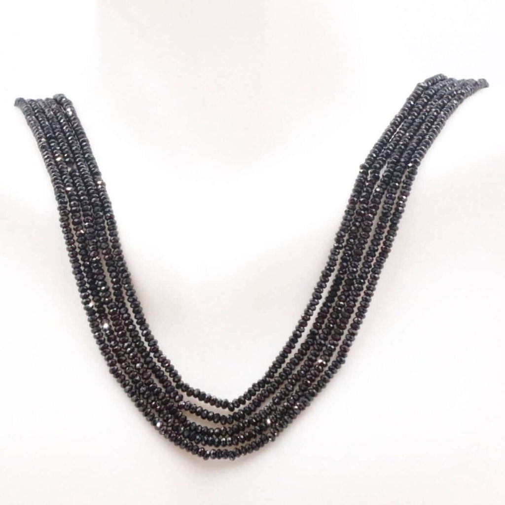 Black Spinel Crystal Necklace Design for DIY Jewelry
