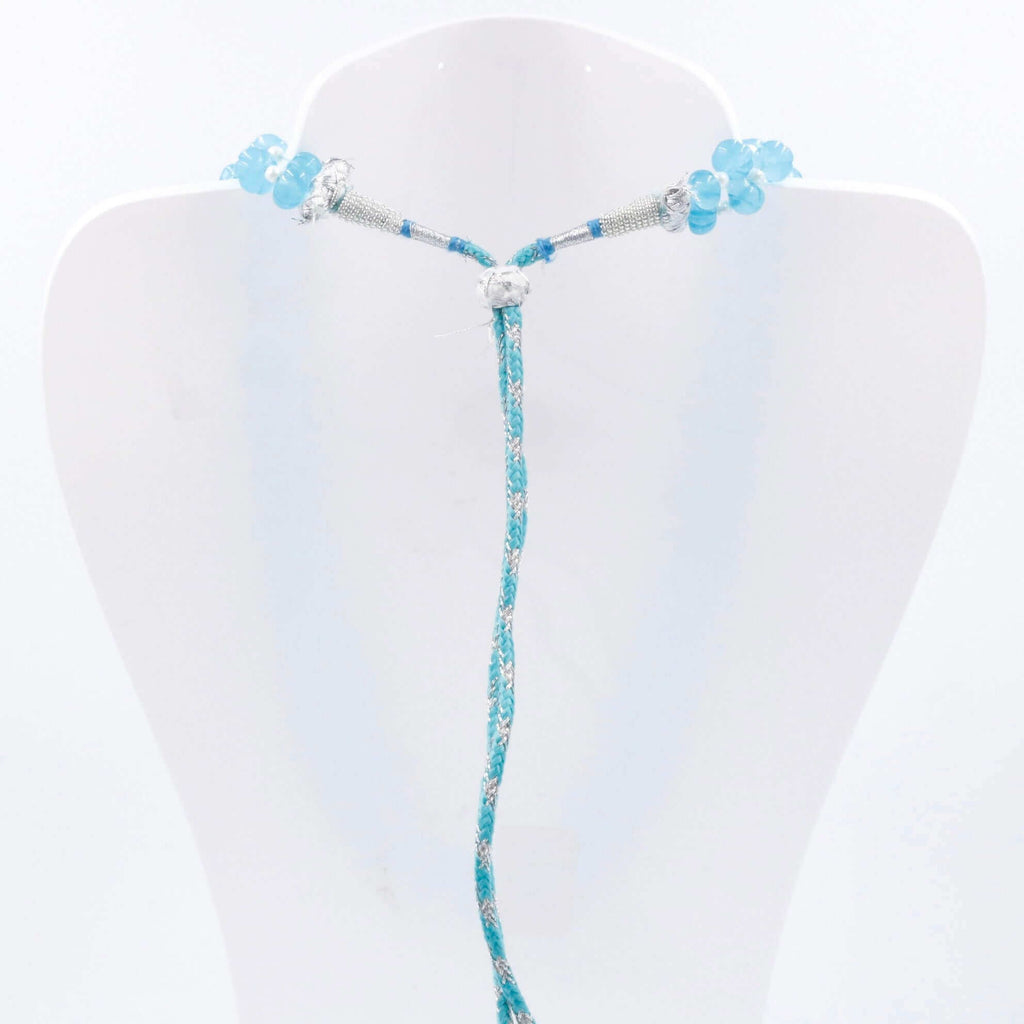 Natural Gemstone Necklace Aqua Blue Quartz