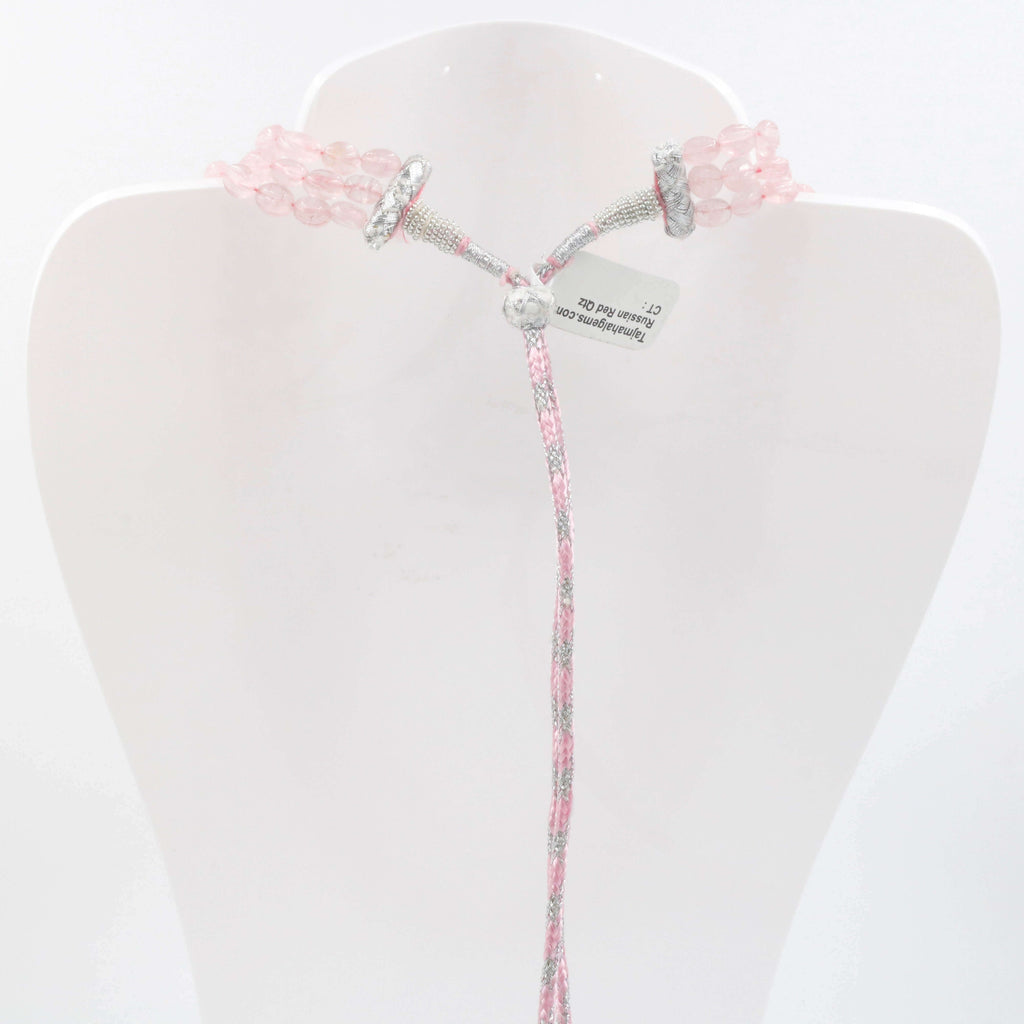 Layered Pink Gemstone Necklace