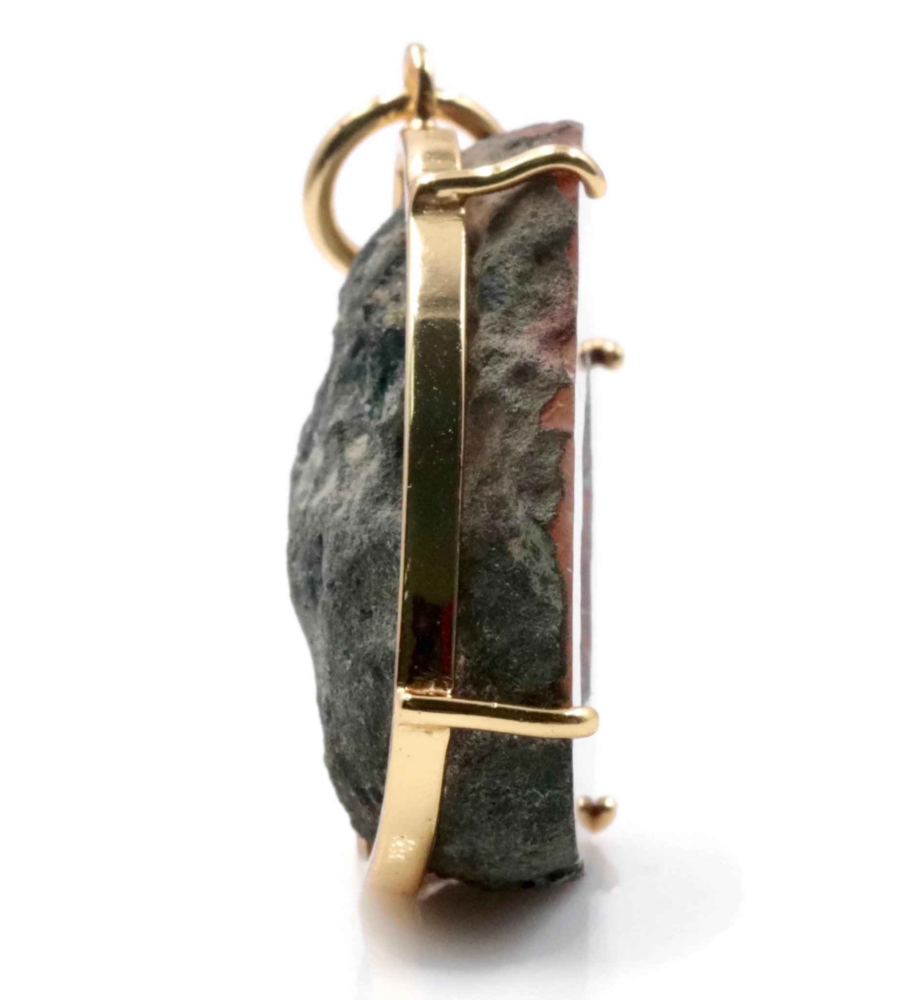 18K Gold Plated Agate Bead Pendant - Taj Mahal Gems