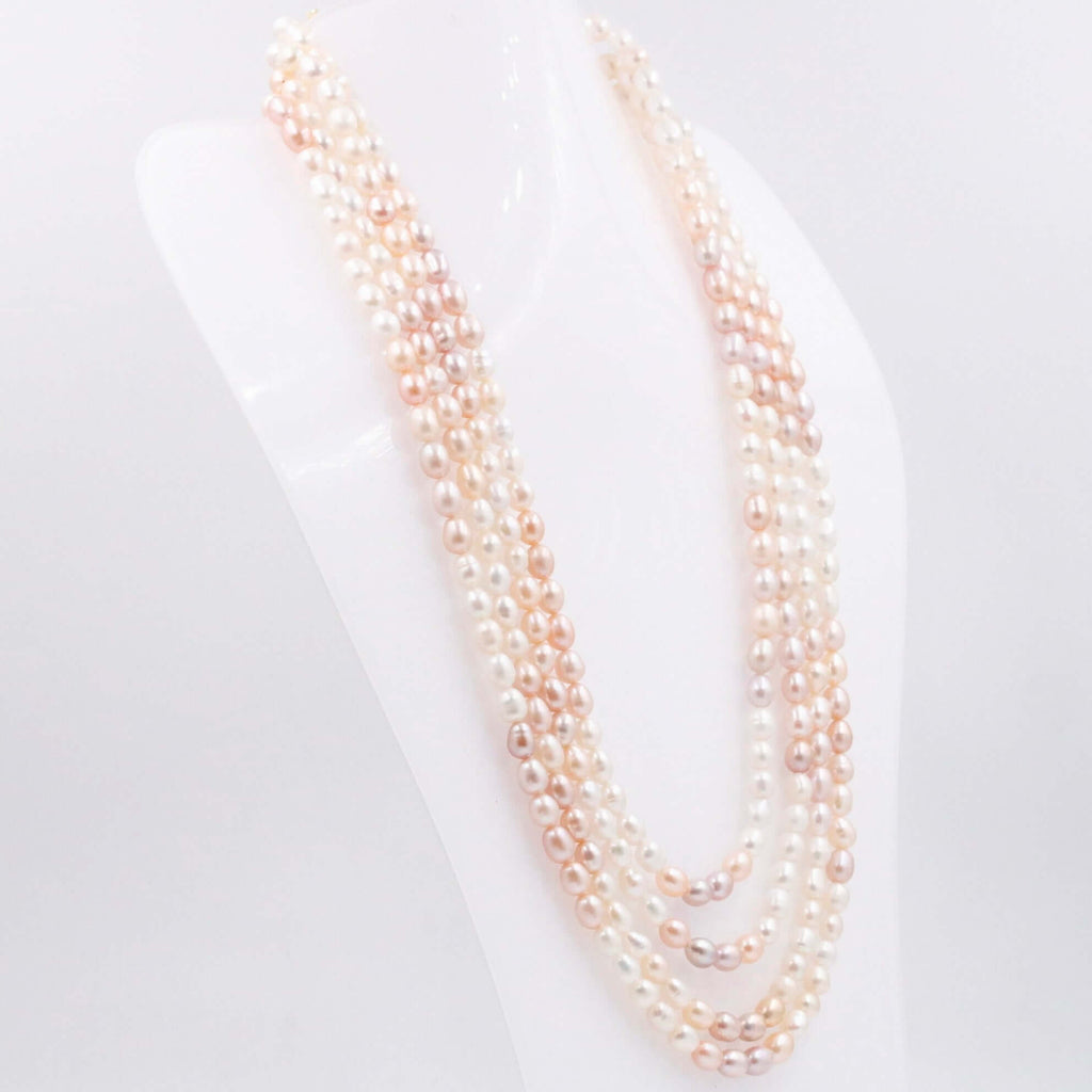 Traditional Indian Sarafa Necklace with Cultured Pearl Beads