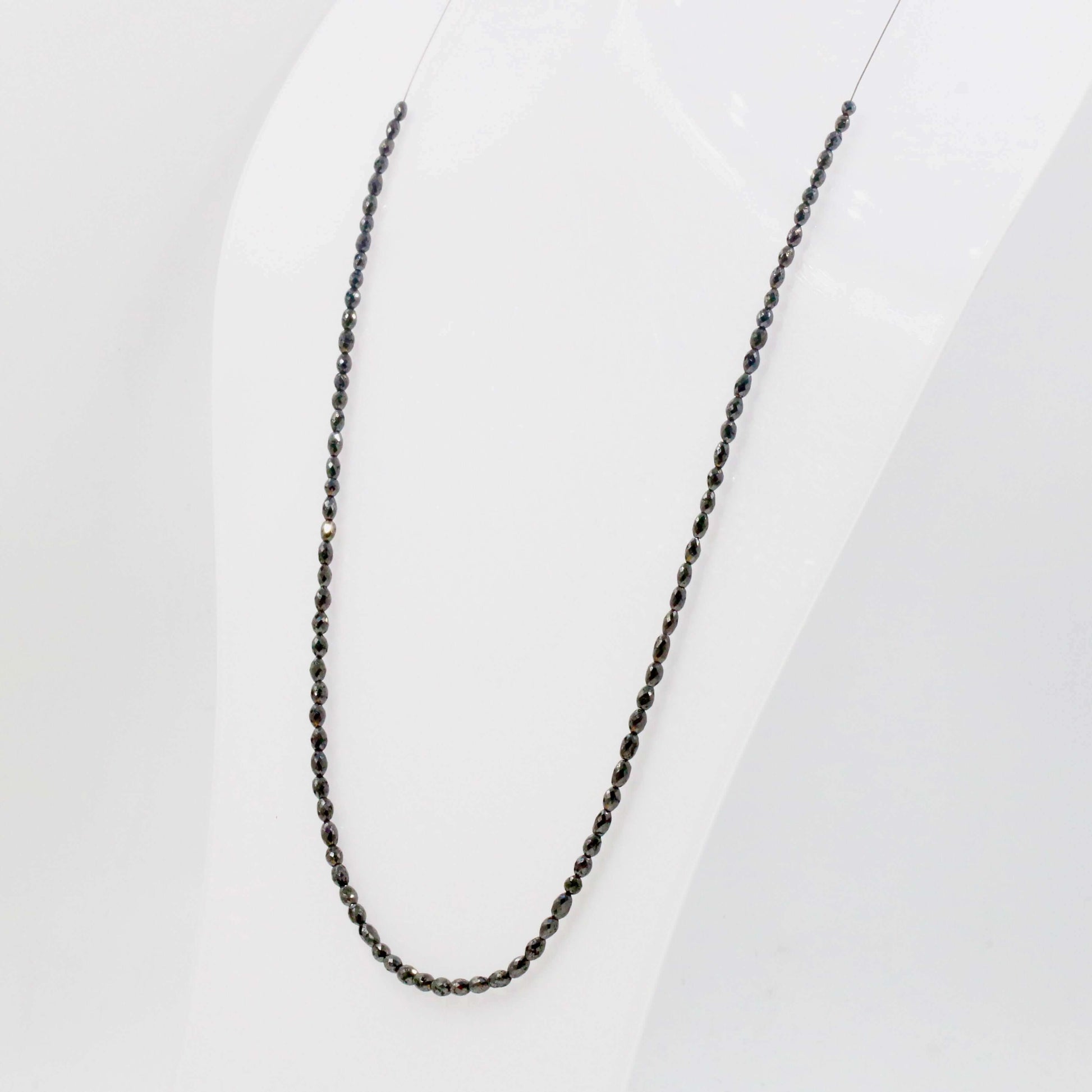 Crafting DIY Necklace with Faceted Black Diamond Jewelry