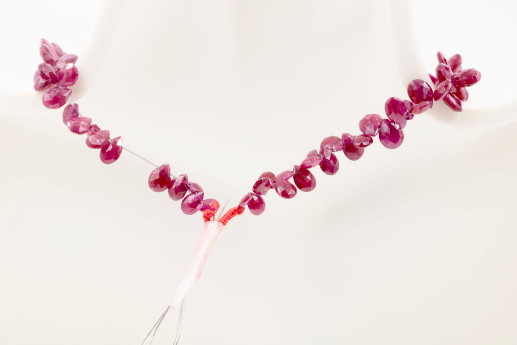 Ruby Pear Shape Beads