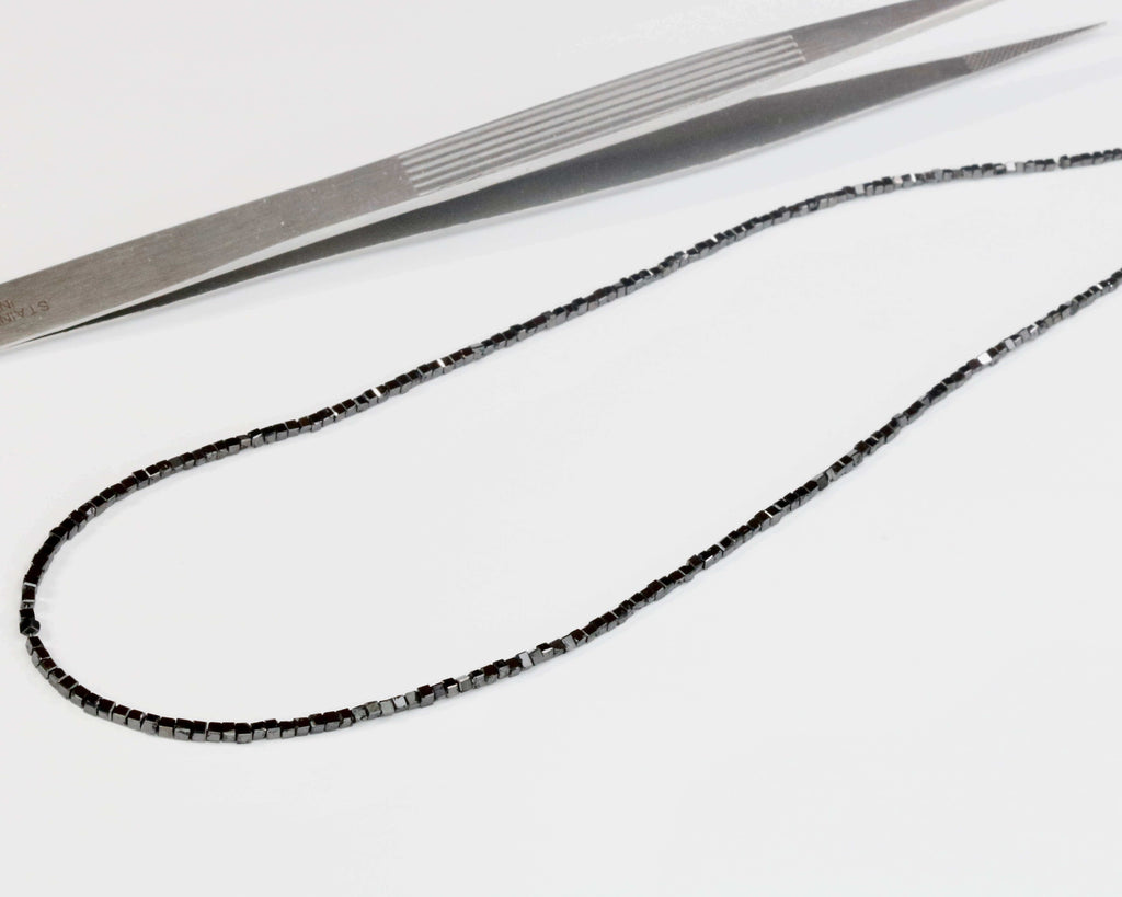 Crafting DIY Necklace with Faceted Black Diamond Jewelry