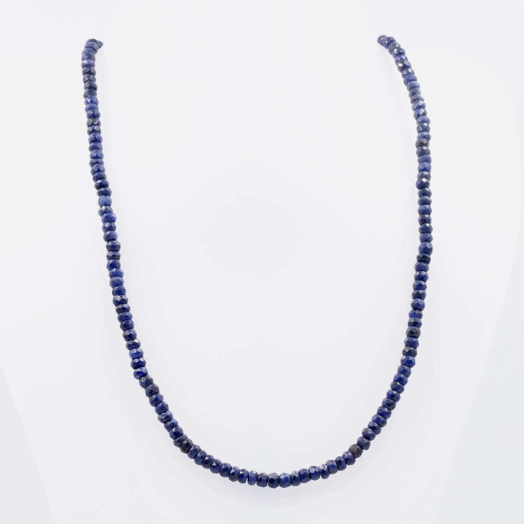 Blue Sapphire Beads: Elegant September Necklace
