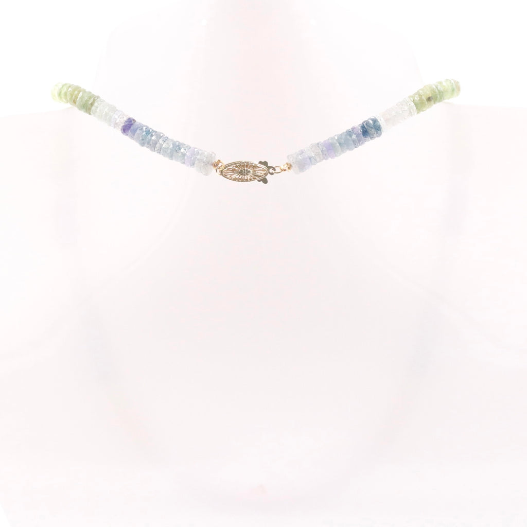 Elegant Sapphire Necklace with Faceted Design