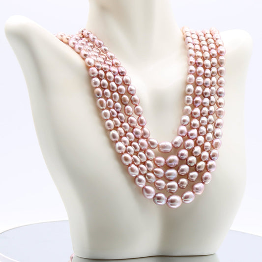 Fresh Water Pearl - Layered Necklace - Taj Mahal Gems