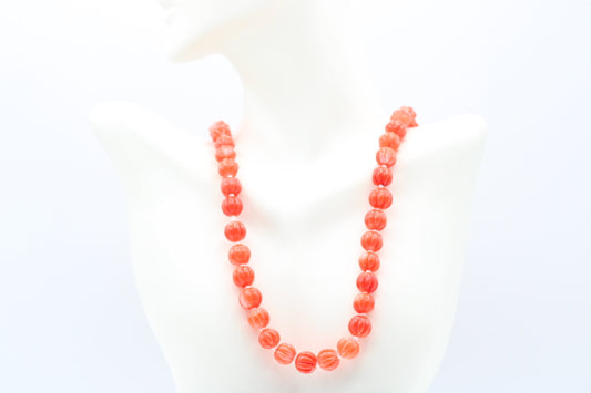 Orange Coral Pumpkin Beads Necklace