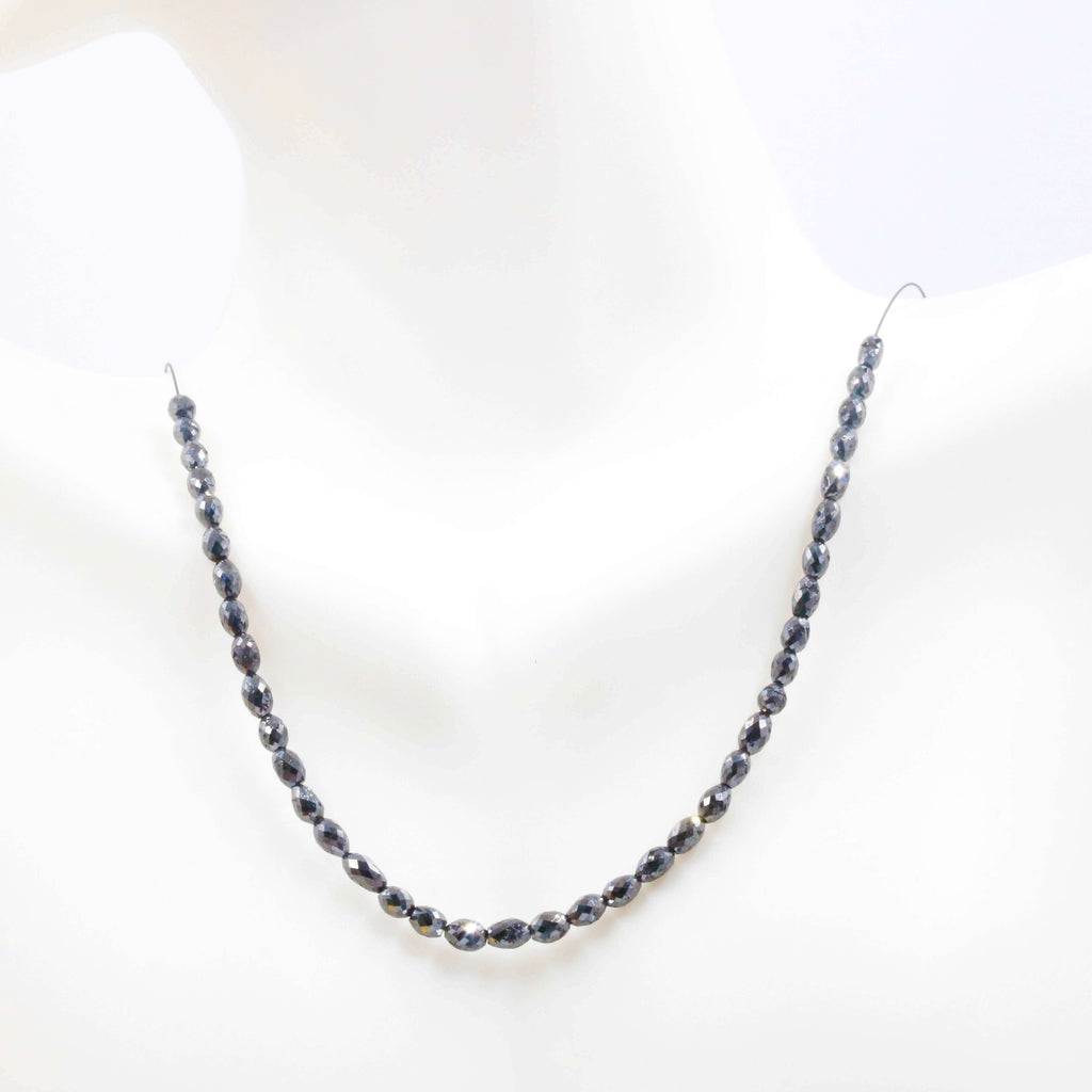 April Birthstone: Natural Black Diamond Necklace