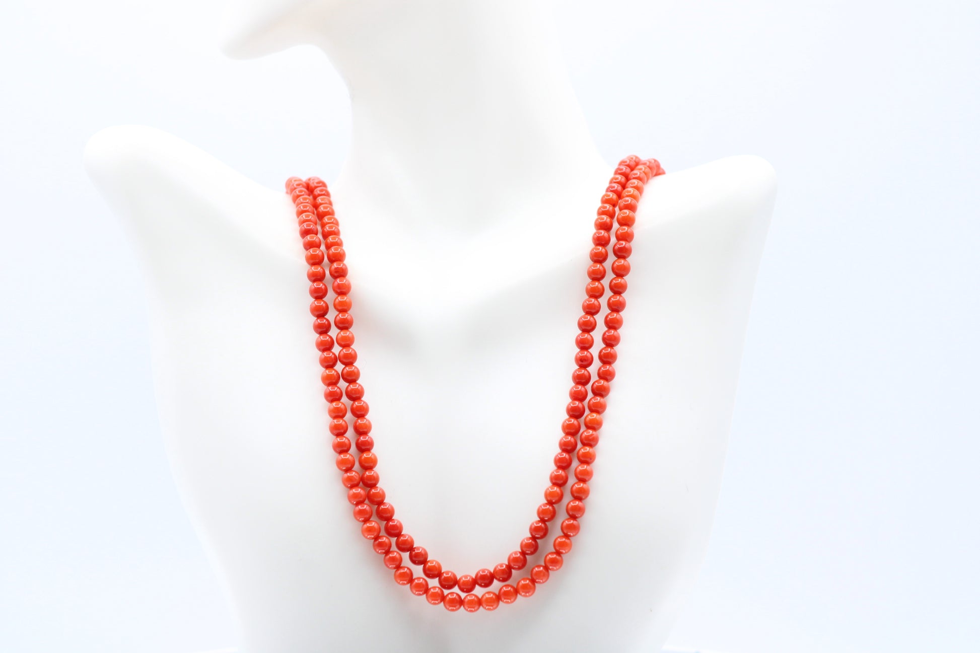 Taiwan Coral necklace Elegant Layered Design - 2 Strands