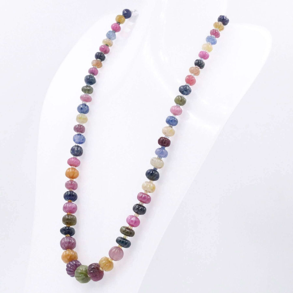 Natural Sapphire Necklace with Vibrant Color
