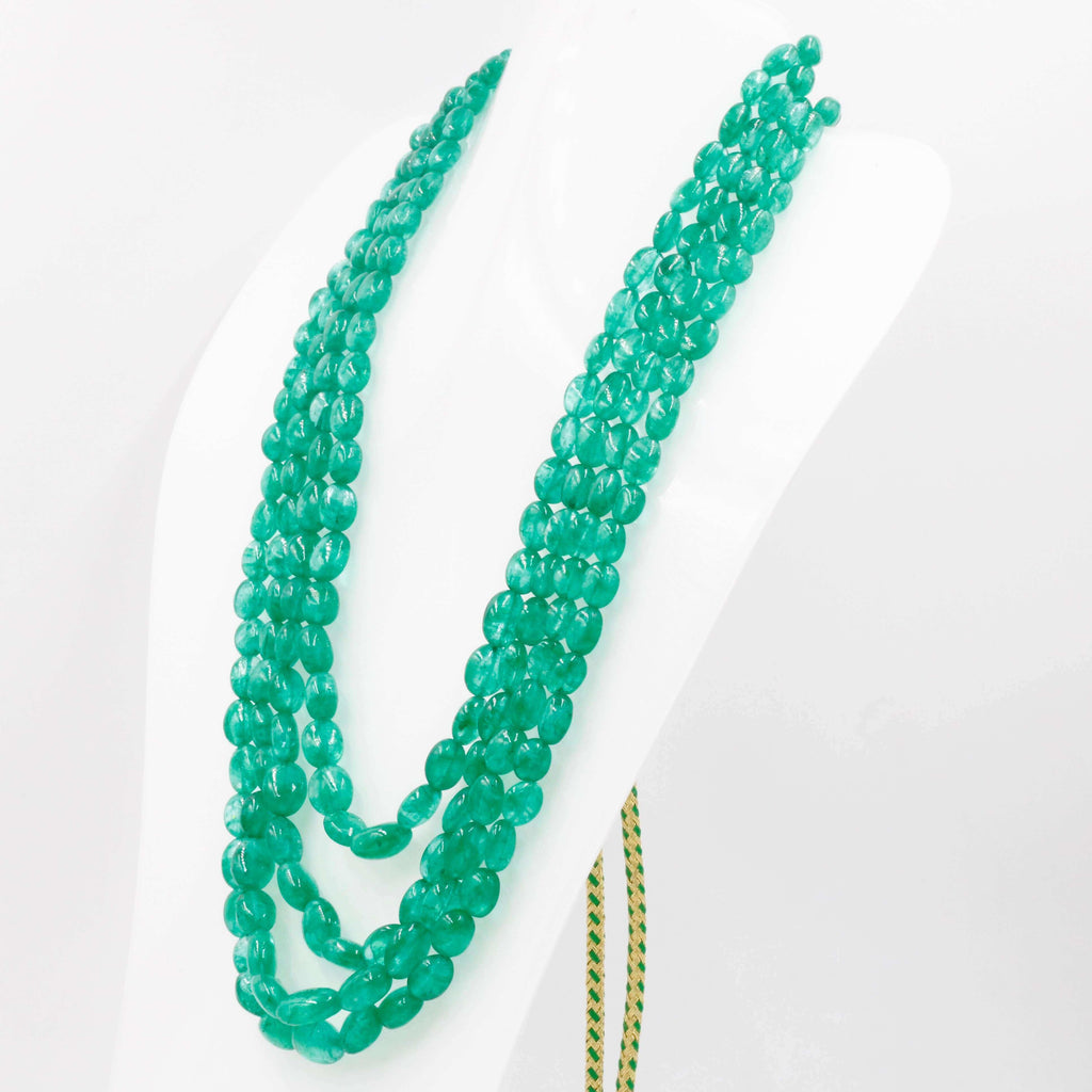 Emerald Beaded Indian Necklace Design