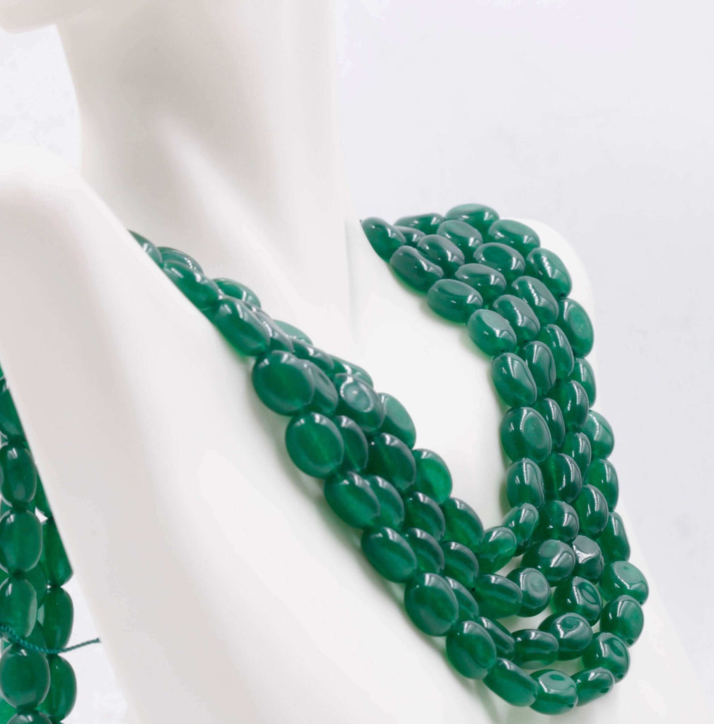 Traditional Emerald Beaded Necklace from India