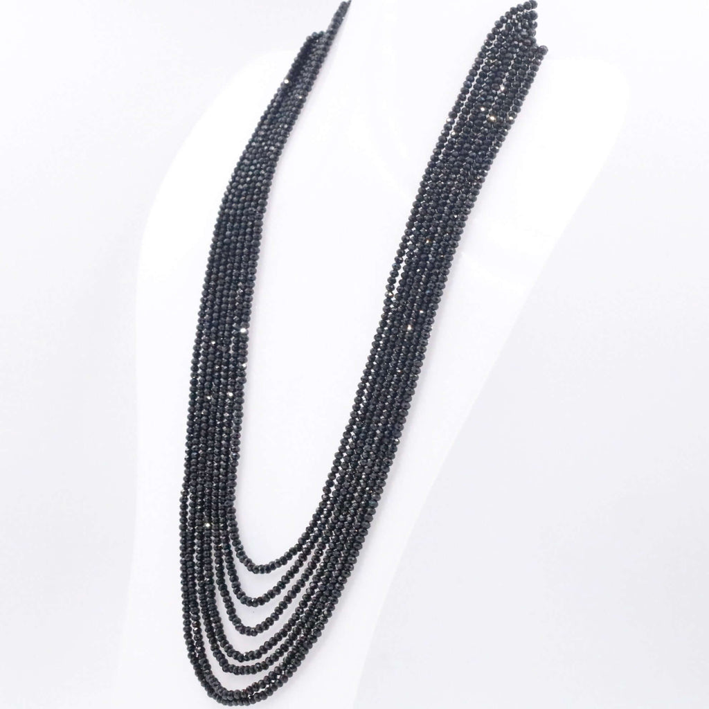 Black Spinel Layered Necklace