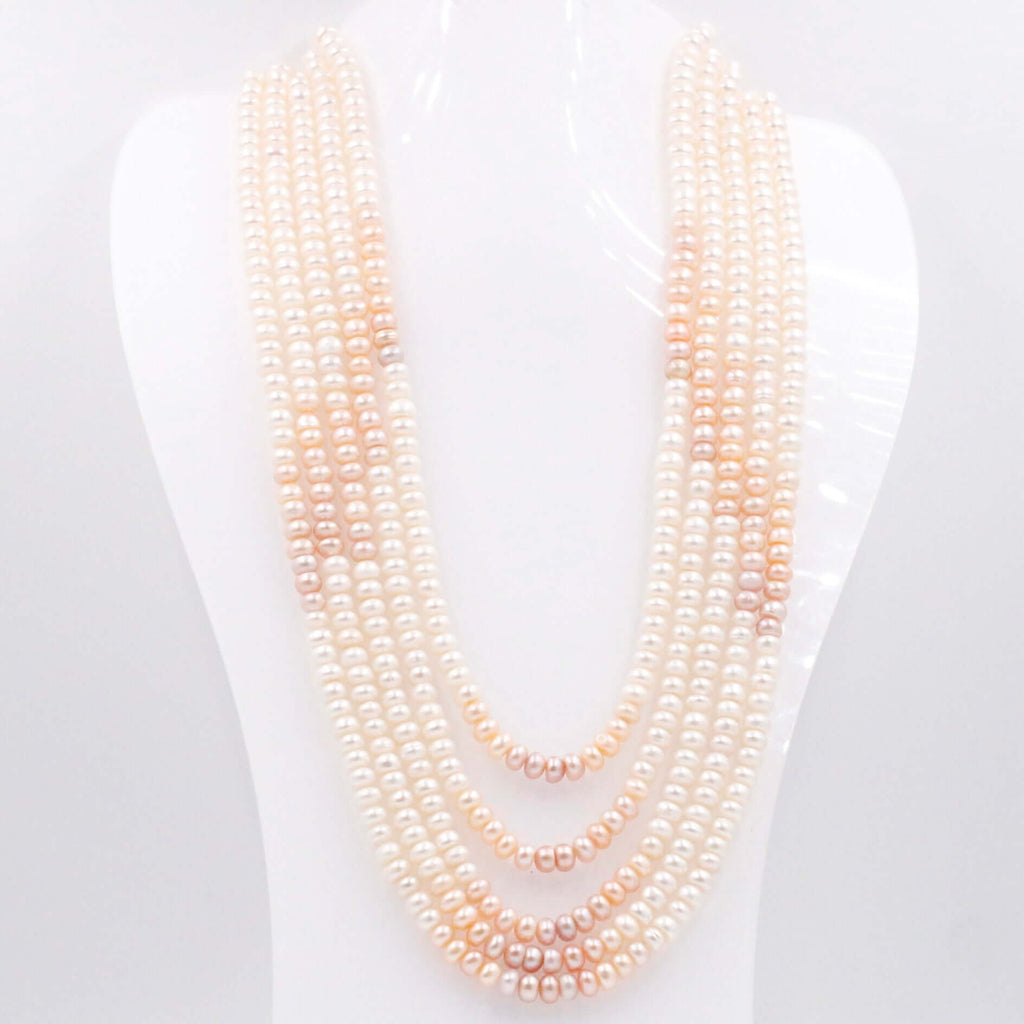 Freshwater Pearl Necklace with Indian Design