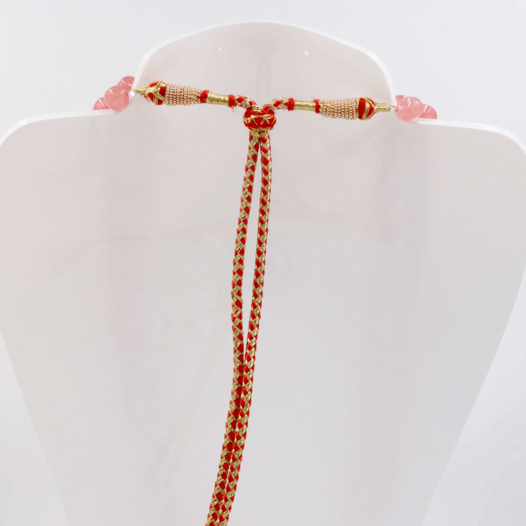 Beaded Necklace: Peach Quartz Jewelry