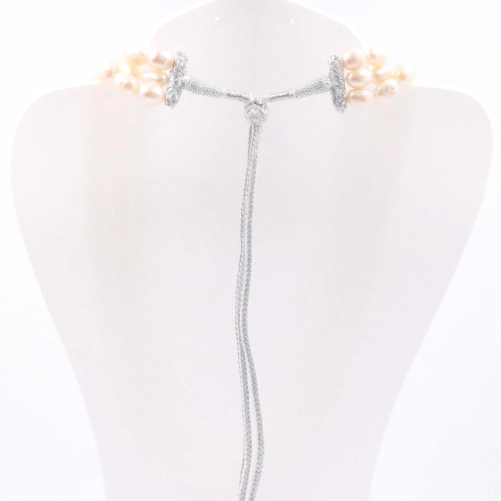 Indian Style Multi Strand Necklace with Pearls