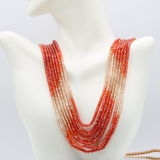 Multi-Color cz Necklace - 7 Strand