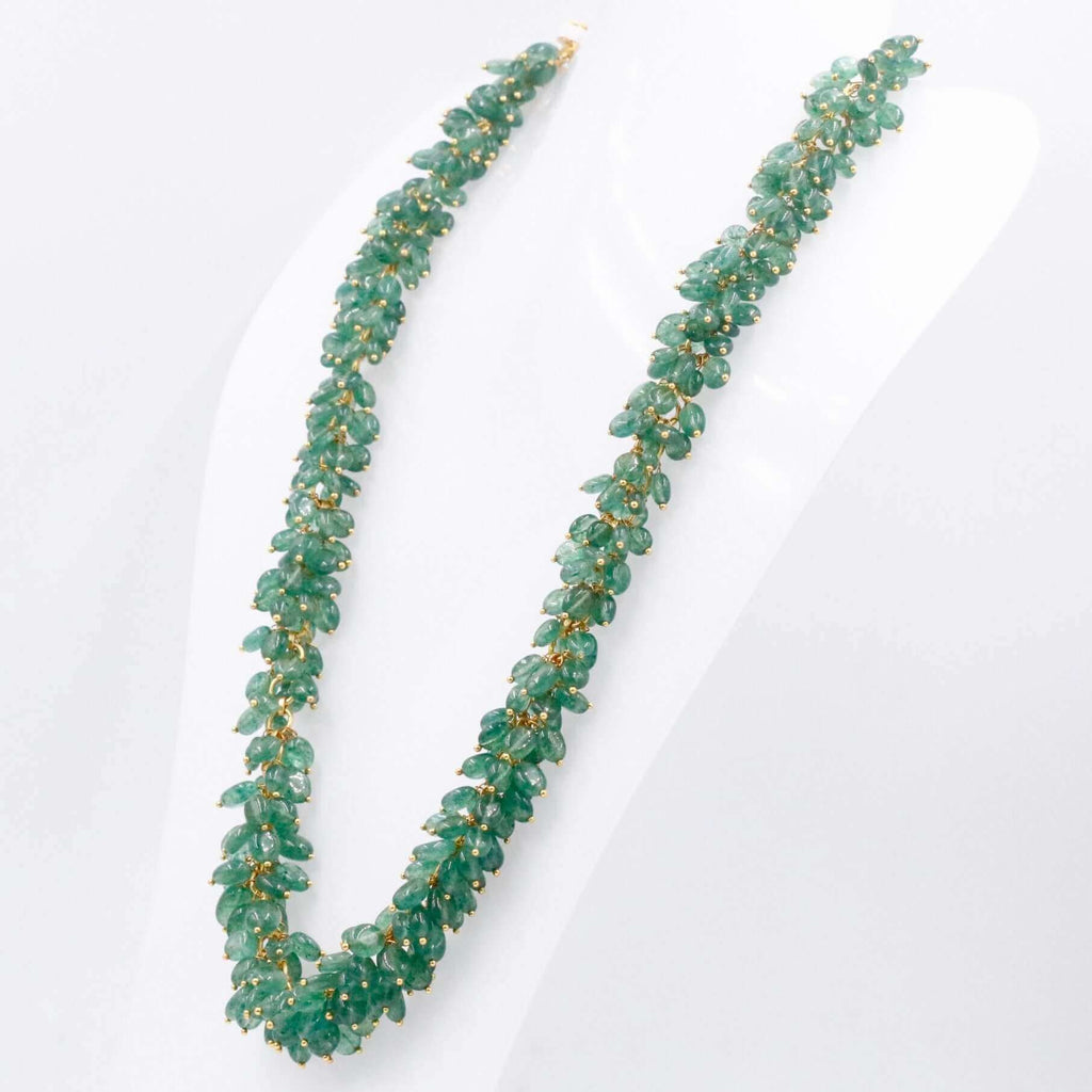 Natural Green Quartz Necklace Indian Jewelry Design