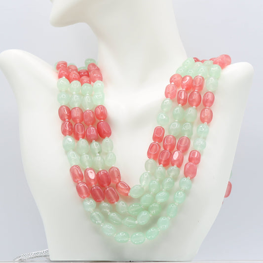 Multi Color Jade Necklace - 3 & 4 Strand