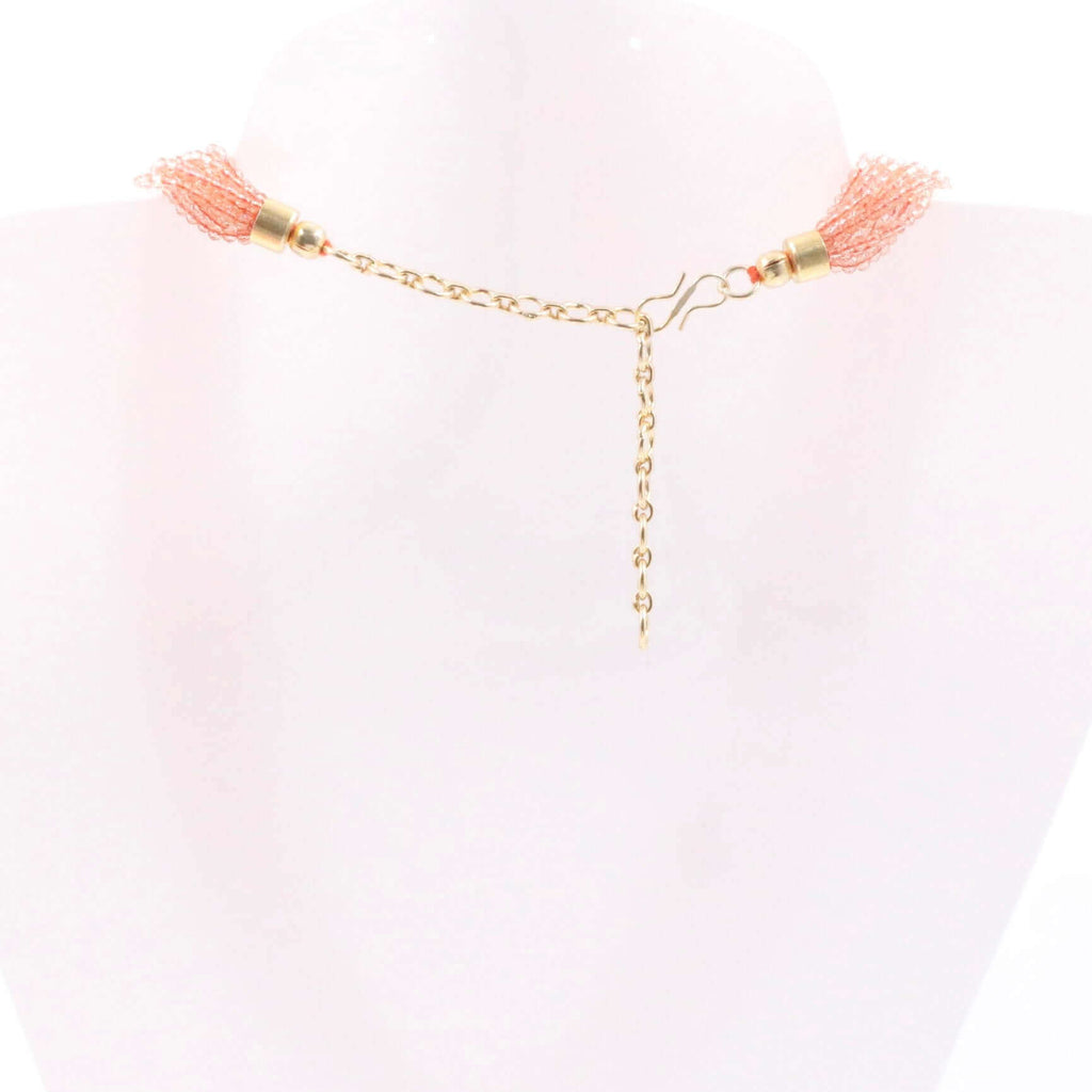Long & Layered Orange Cubic Zirconia Necklace Design Idea