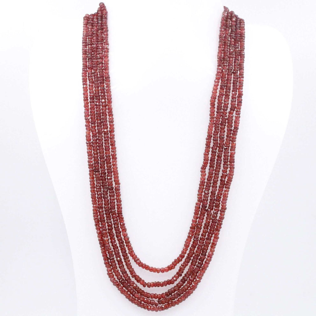 High Quality Natural Red Garnet Jewelry - Indian Traditional Necklace