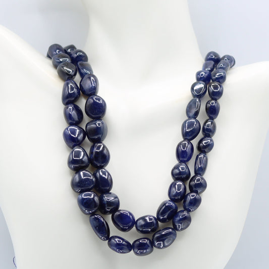 Blue Sapphire 2 Strand Necklace
