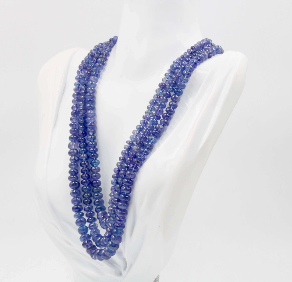 Indian Tanzanite Beads: Authentic Necklace Beauty
