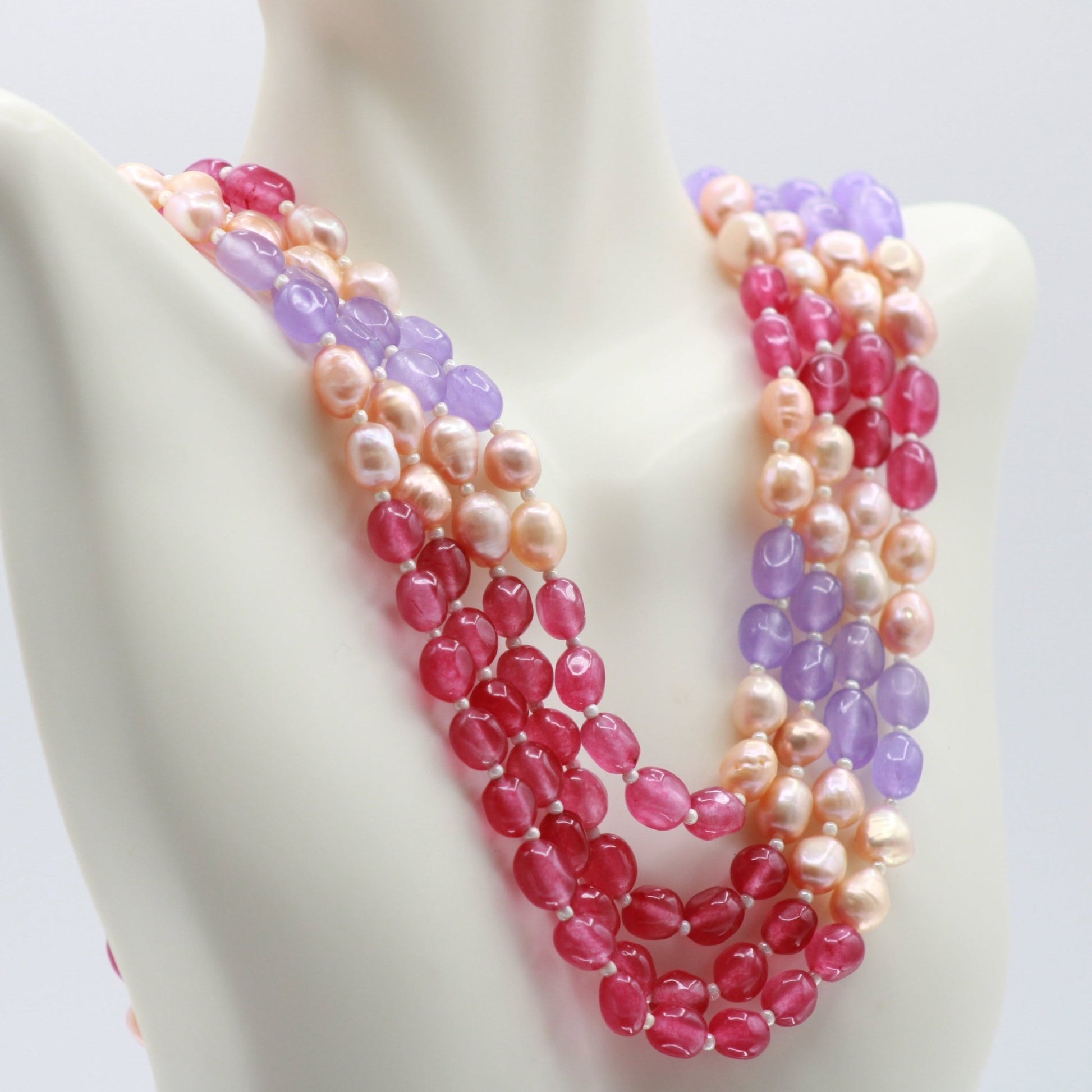 Multi Color Jade Necklace - Taj Mahal Gems