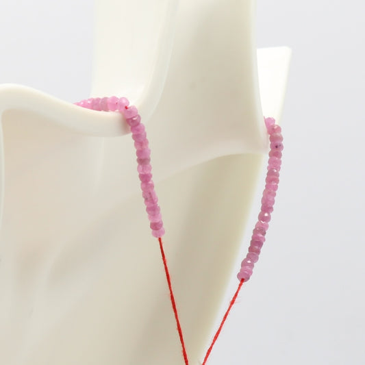 Pink Sapphire Faceted Beads - Loose Strand