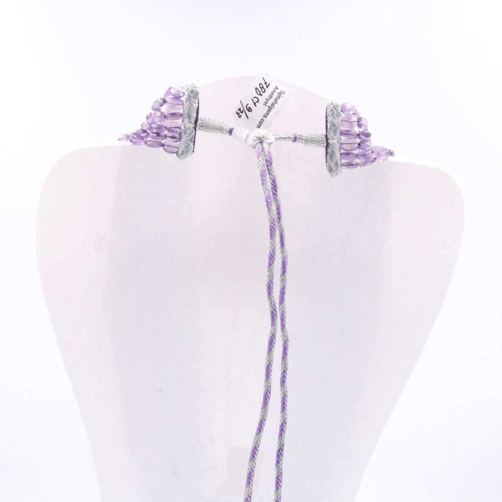 6 Strand Amethyst Necklace from India